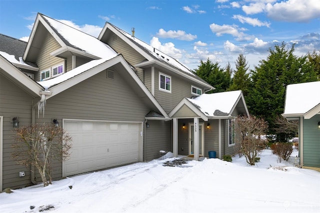 view of property featuring a garage