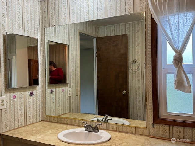 bathroom with vanity