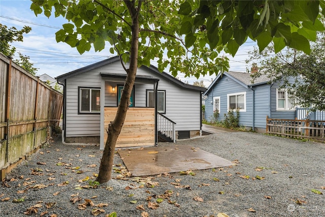 view of rear view of property