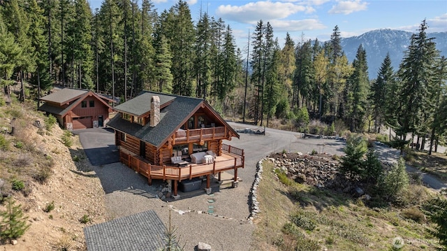 71 Morgan Creek Rd, Ronald, WA 98940 - birds eye view of property with a mountain view and a wooded view