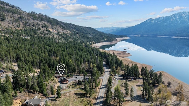 71 Morgan Creek Rd, Ronald, WA 98940 - birds eye view of property with a water and mountain view and a view of trees