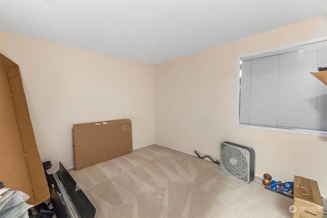 carpeted spare room featuring a textured ceiling