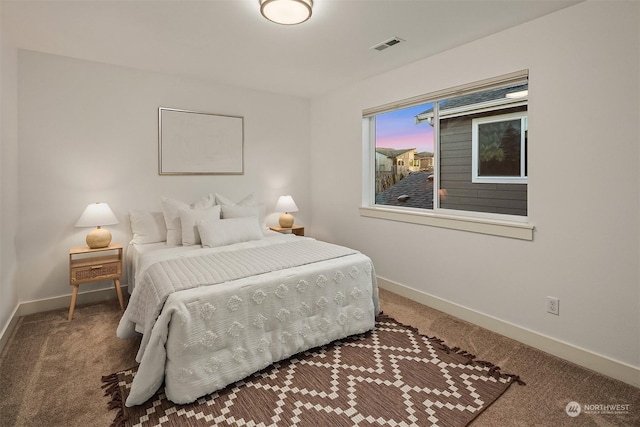 view of carpeted bedroom