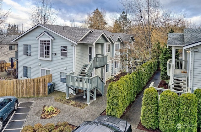 view of rear view of property