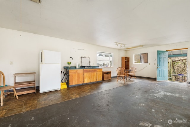 interior space with white fridge