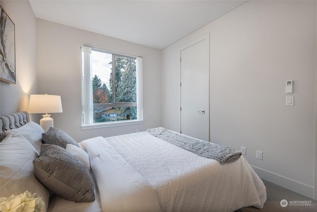 view of carpeted bedroom