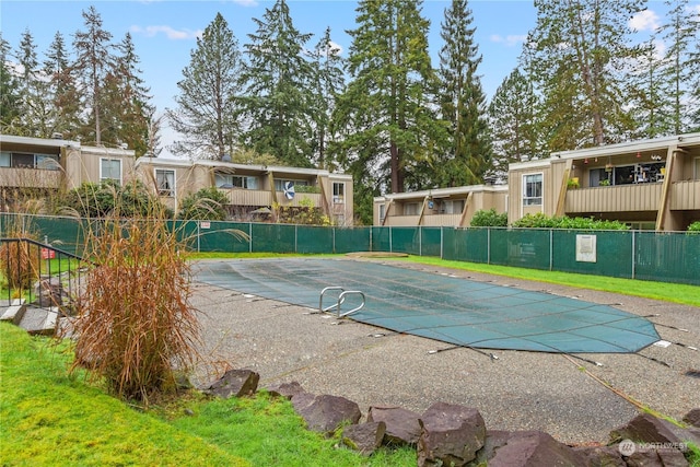 view of pool featuring a patio area