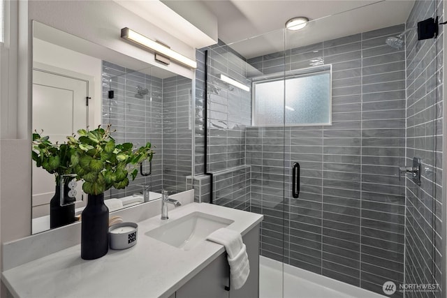 922B N 35th St, Seattle, WA 98103 - full bath featuring vanity and a stall shower