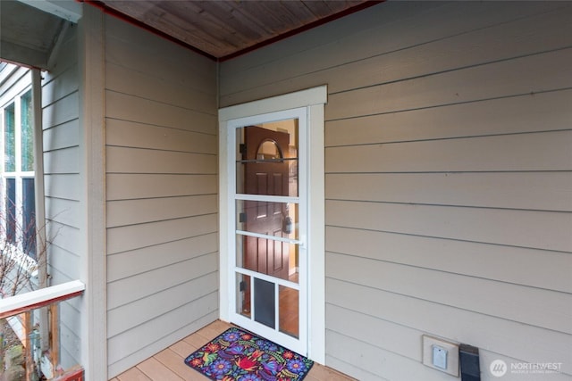 view of doorway to property