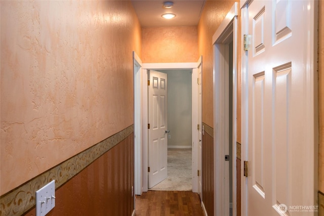 hall featuring hardwood / wood-style floors