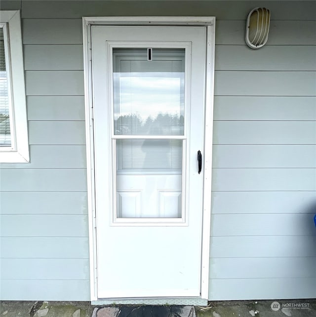 view of doorway to property