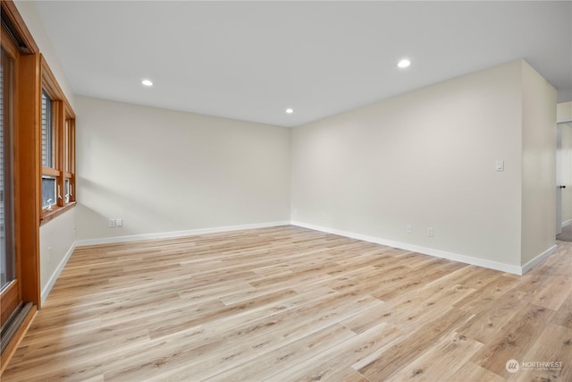 empty room featuring light hardwood / wood-style flooring