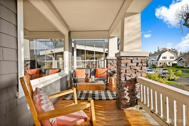 balcony with a porch