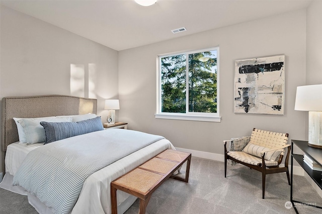 bedroom with carpet floors