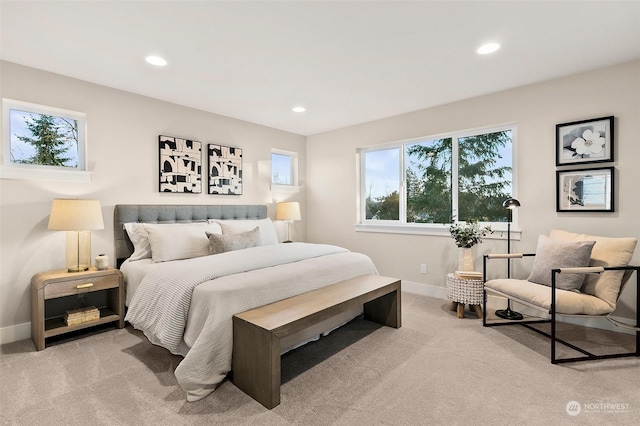 view of carpeted bedroom