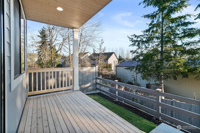 view of wooden terrace