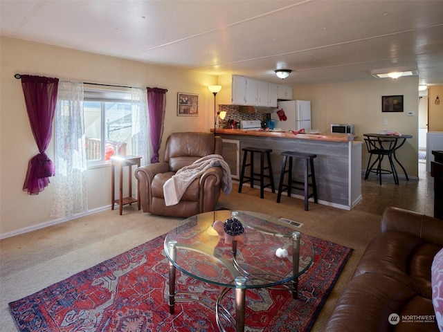 view of carpeted living room