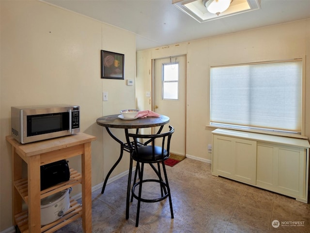 view of dining space