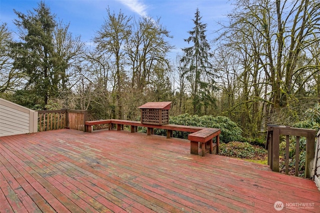 view of wooden deck