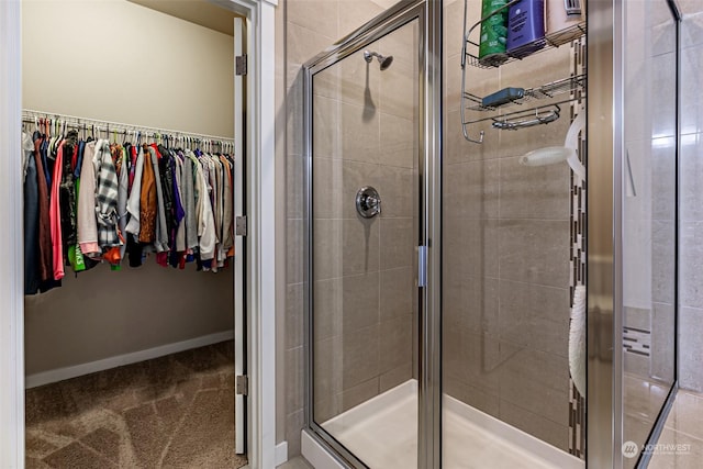 bathroom with an enclosed shower