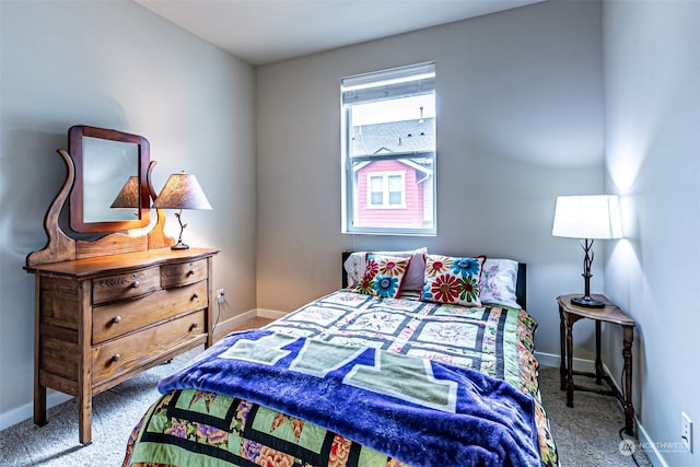 bedroom featuring carpet flooring