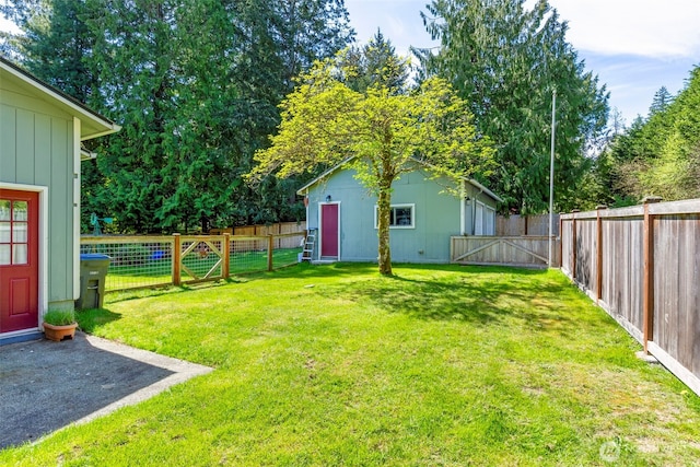 1989 NE Lisa Ln, Poulsbo, WA 98370 - view of yard with a fenced backyard and a gate