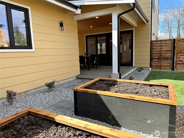 exterior space featuring fence