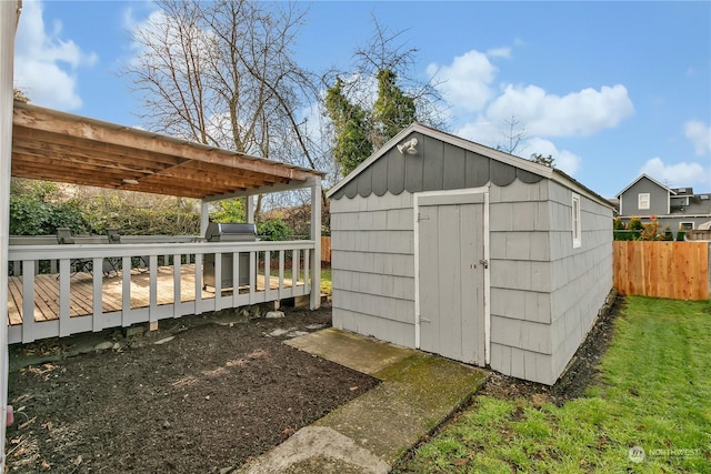 view of outbuilding