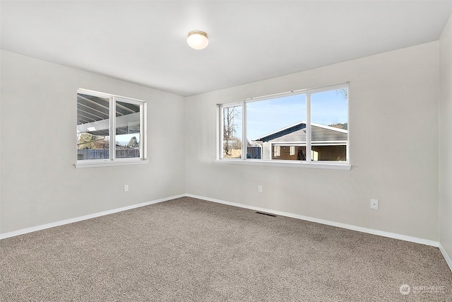 view of carpeted empty room