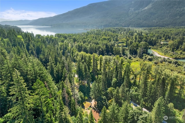 property view of mountains featuring a water view