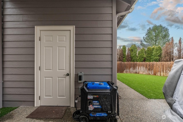 exterior space with a lawn