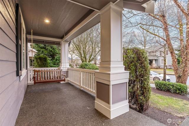 view of patio with covered porch