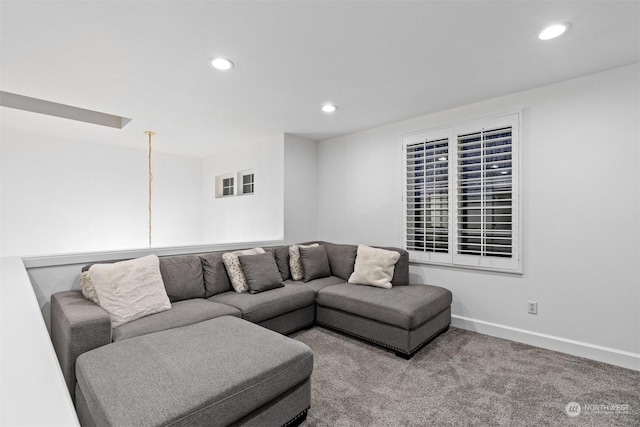 view of carpeted living room