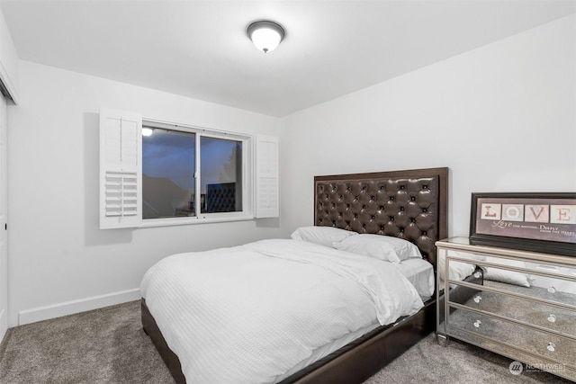 view of carpeted bedroom