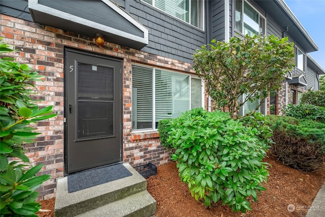 view of doorway to property