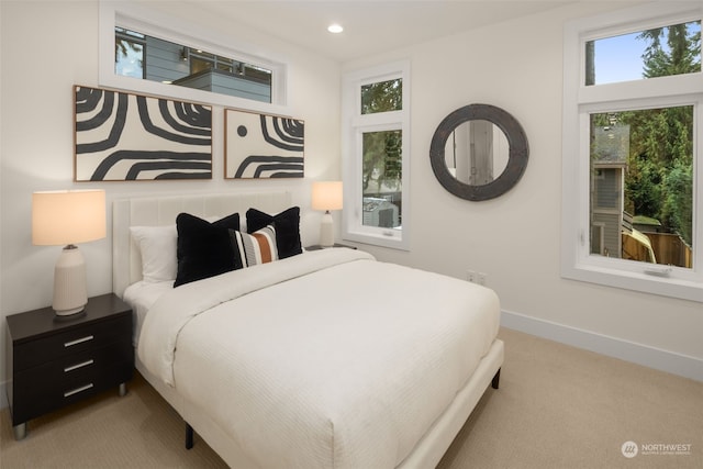 view of carpeted bedroom