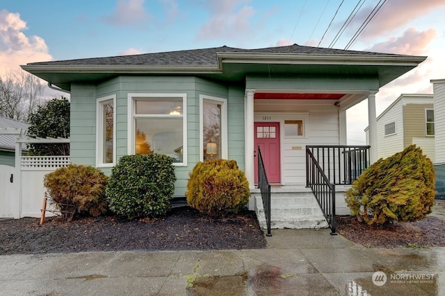 view of front of house with a porch