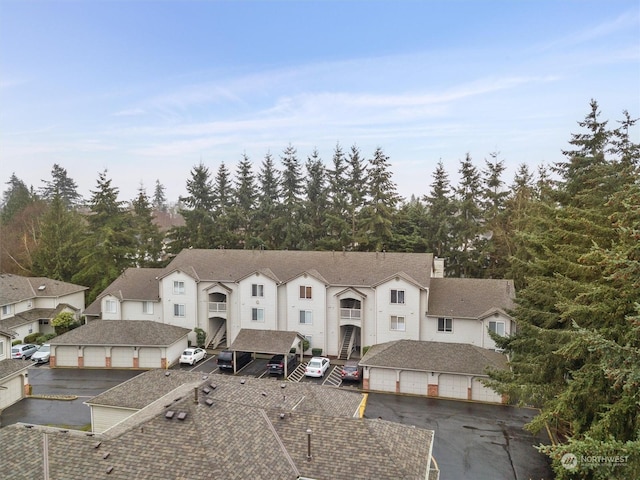 exterior space featuring a garage