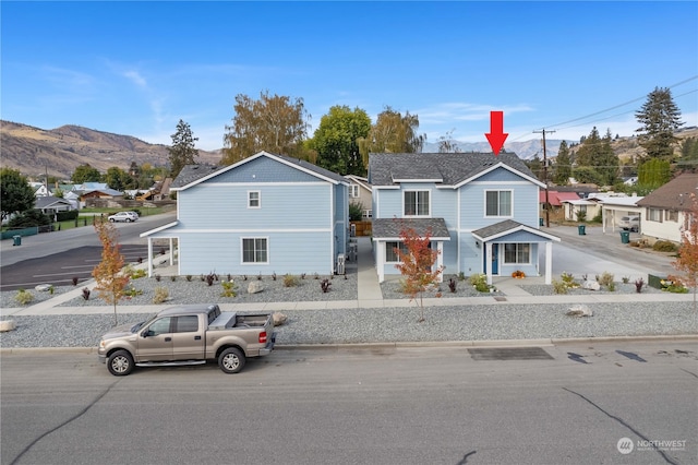 front facade featuring a mountain view