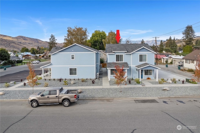 front facade featuring a mountain view