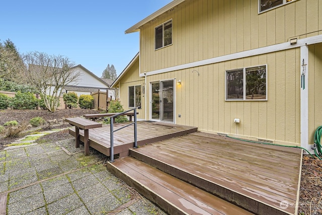 deck featuring a patio