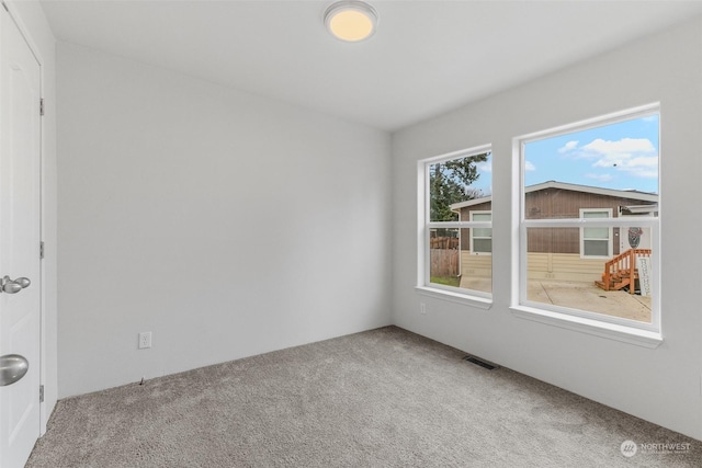 spare room with carpet floors