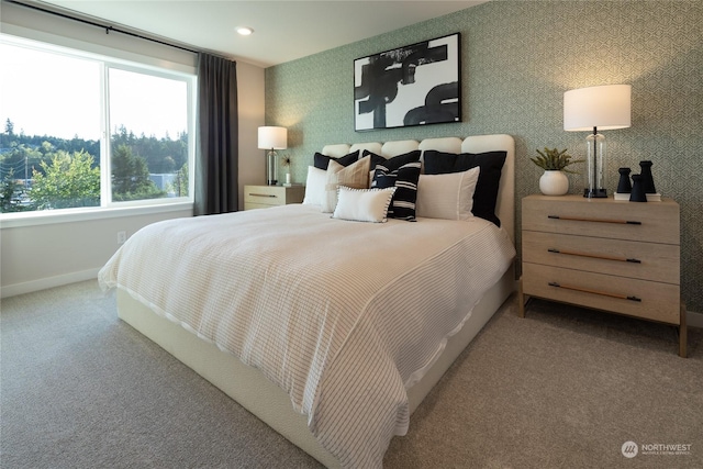 view of carpeted bedroom