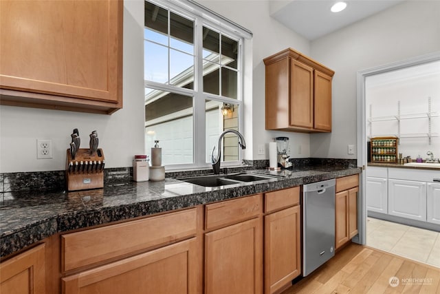 kitchen featuring stainless steel dishwasher and sink