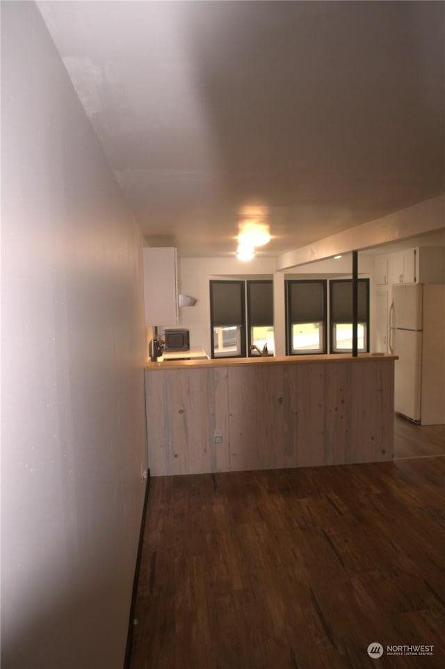 interior space featuring dark hardwood / wood-style floors