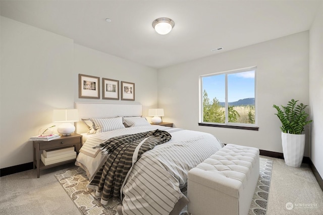 view of carpeted bedroom