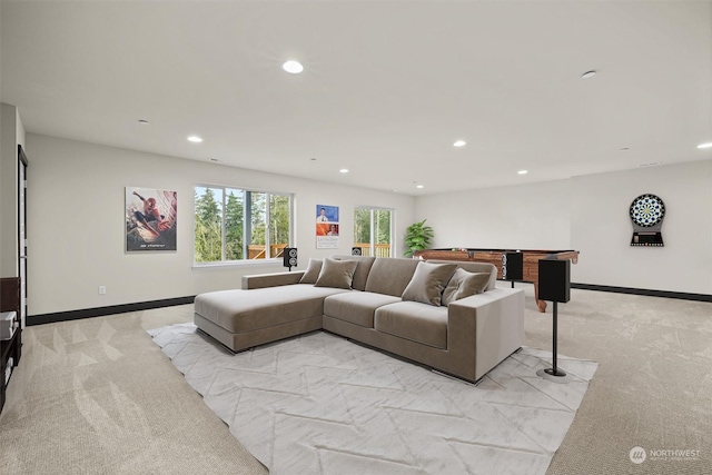 view of carpeted living room