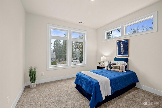 view of carpeted bedroom