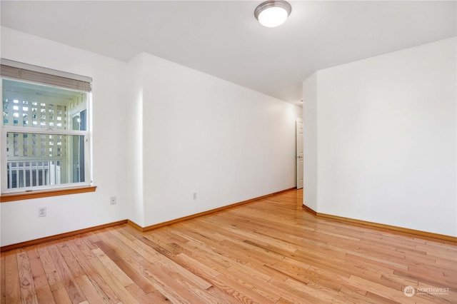 empty room featuring light hardwood / wood-style flooring