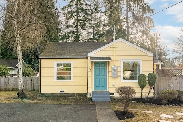 view of bungalow-style house